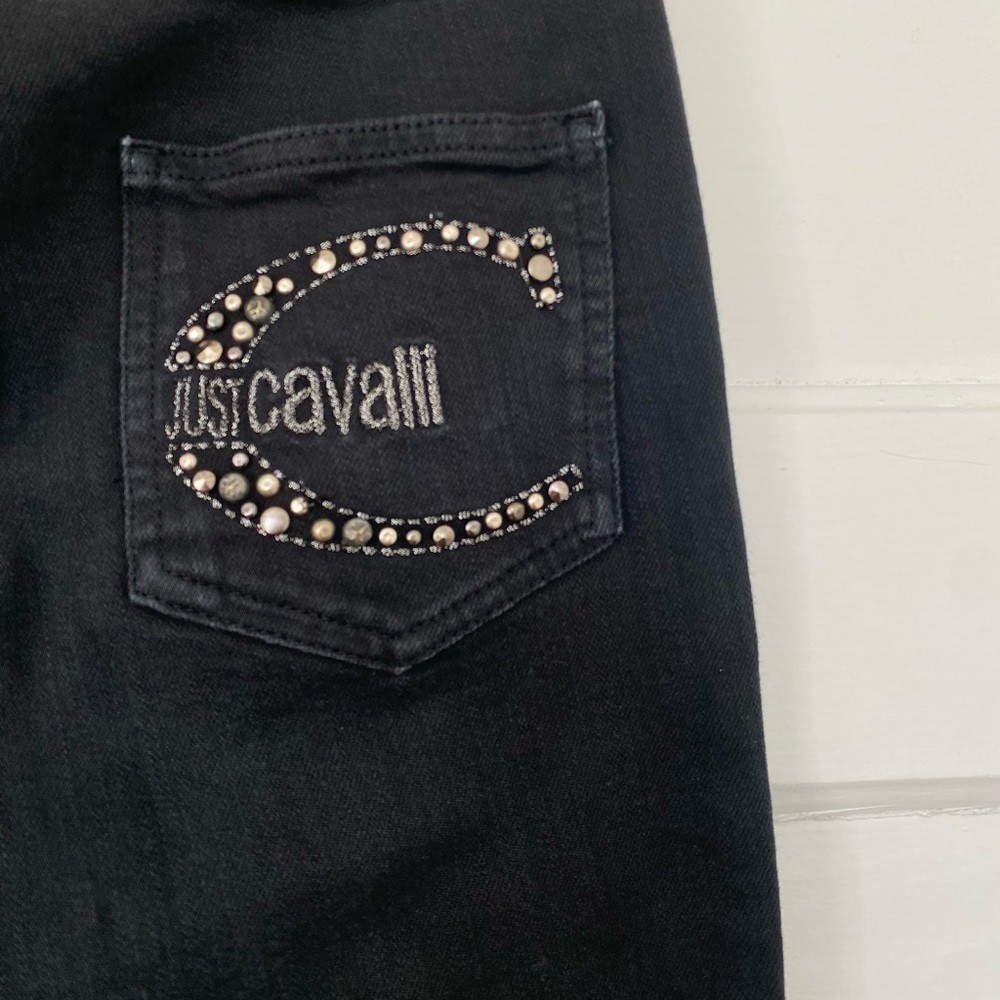 Roberto Cavalli Just Cavalli black low rise jeans